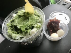 matcha milk shaved ice